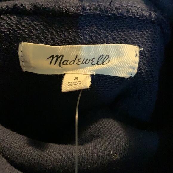 Madewell Turtleneck Sweatshirt In Deep Navy-S - Picture 5 of 6